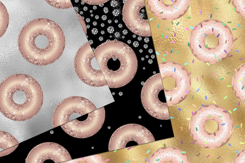 glitter-donut-digital-paper