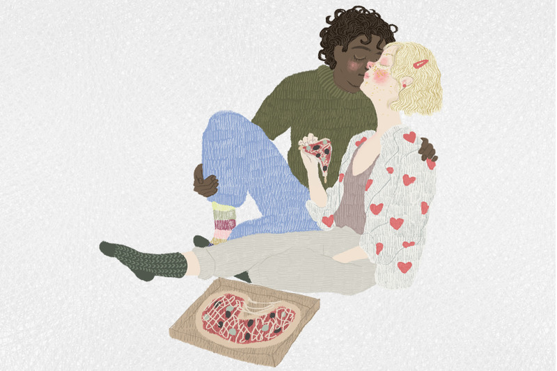 lovely-cartoon-couple-sitting-with-a-pizza-valentine-cute-cozy-illu