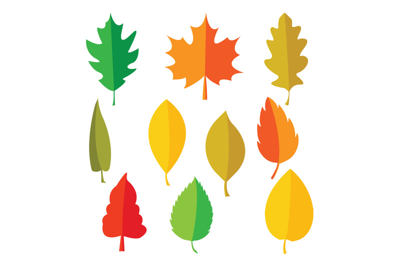 colorul-leaf-shape-simple-vector-illustration