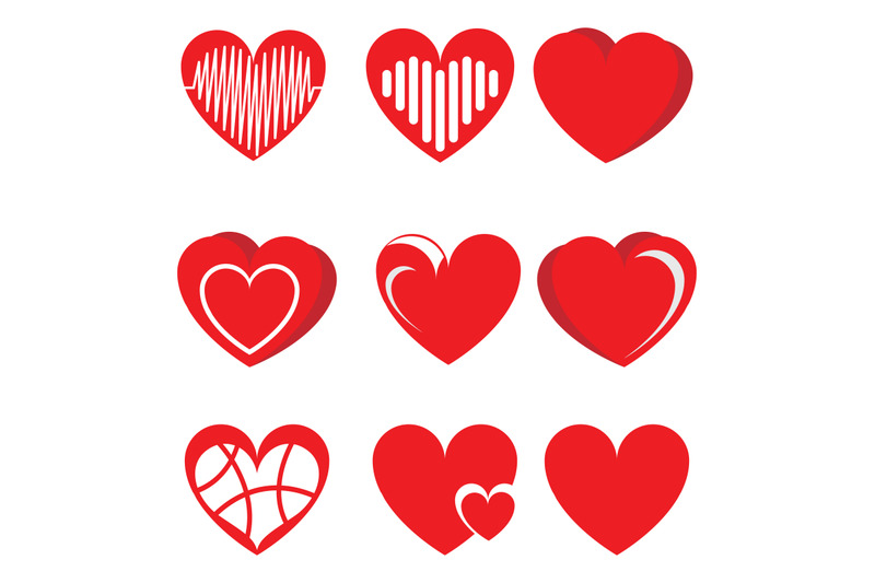 heart-shape-collection-simple-vector-illustration