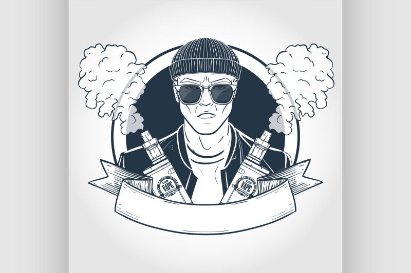 sketch-of-hipster-with-vaporizer-cigarette-8
