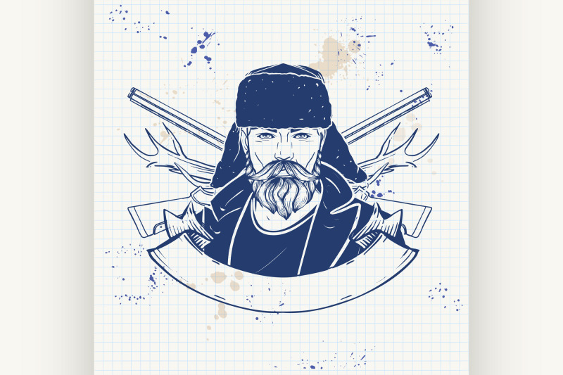 sketch-hunter-man-with-beard-1