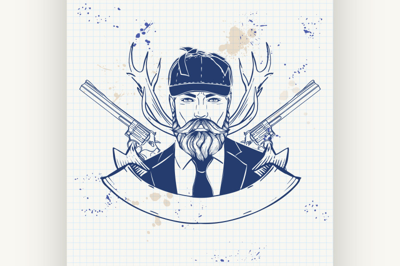 sketch-hunter-man-with-beard-4