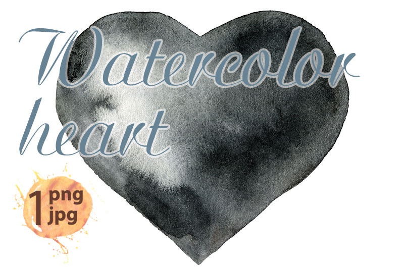 watercolor-black-heart