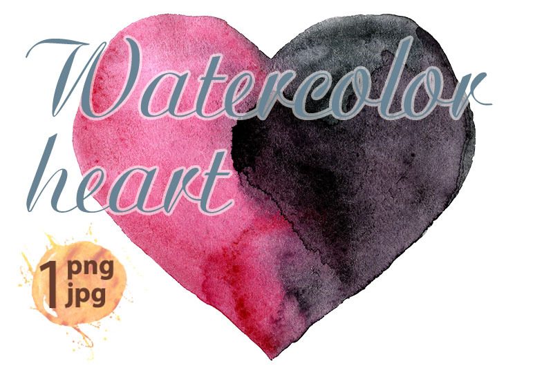 watercolor-pink-and-black-heart