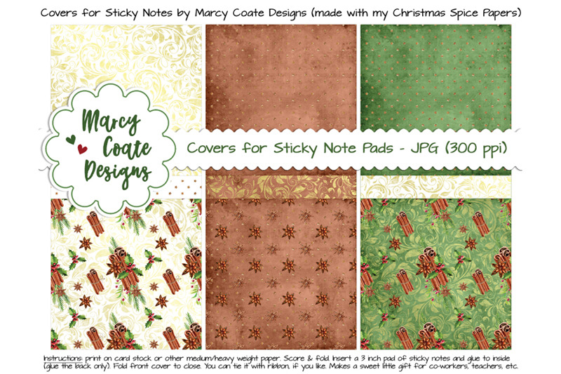 christmas-spice-sticky-note-covers