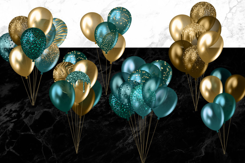 teal-and-gold-balloons-clipart