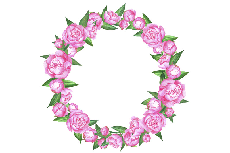 Peony Floral Frame