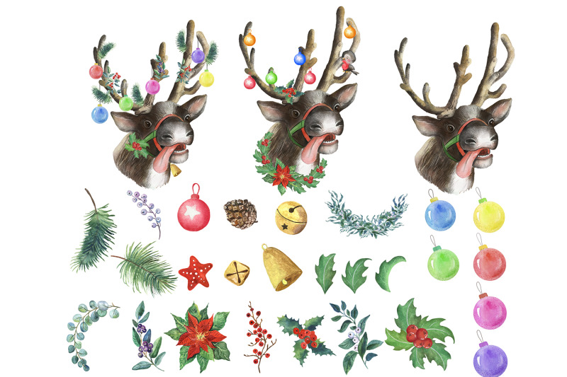 christmas-deer-watercolor-deer-bullfinch-christmas-christmas-decor