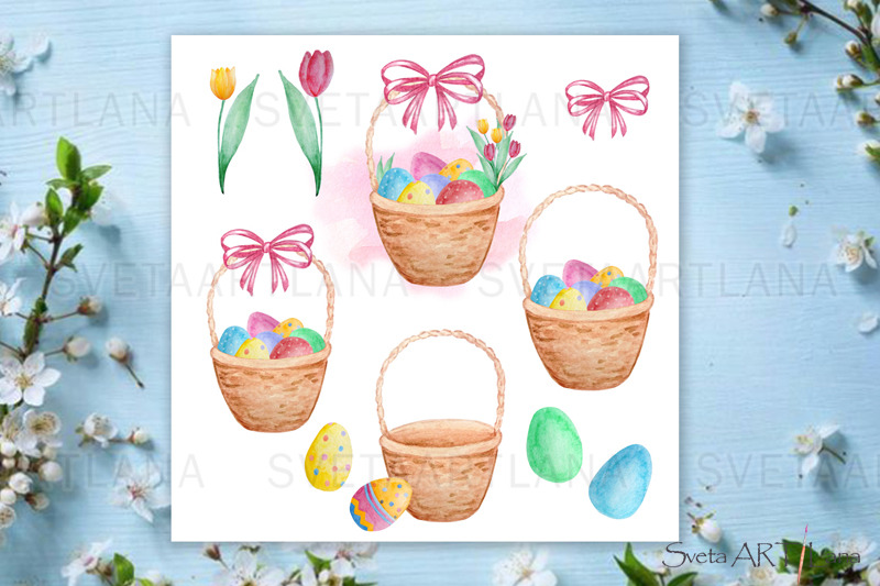 watercolor-happy-easter-clipart-set