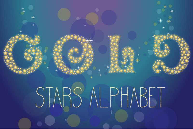 gold-stars-vector-alphabet
