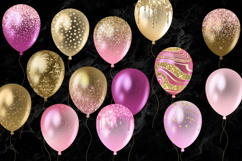 pink-and-gold-balloons-clipart