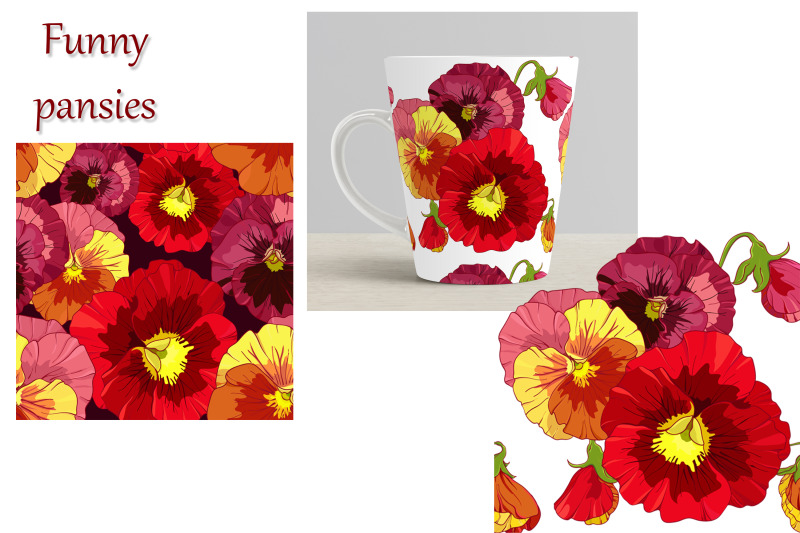 red-pansies-vector-floral-seamless-patterns