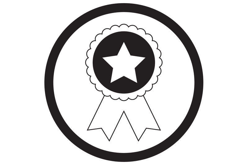 badge-star-monochrome