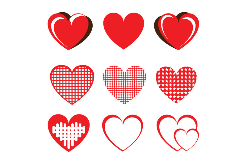 heart-shape-collection-simple-vector-illustration