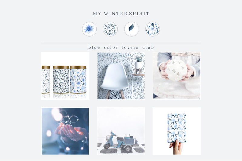 blue-winter-pattern-collection