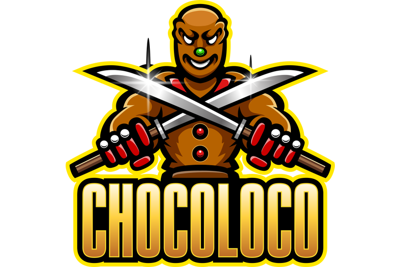 ninja-chocolate-esport-mascot-logo-design