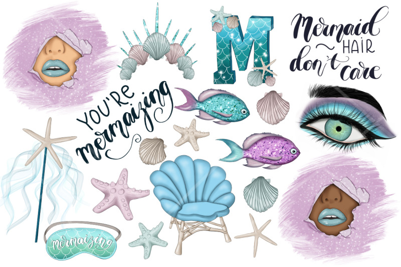 you-039-re-mermaizing-clipart-amp-patterns