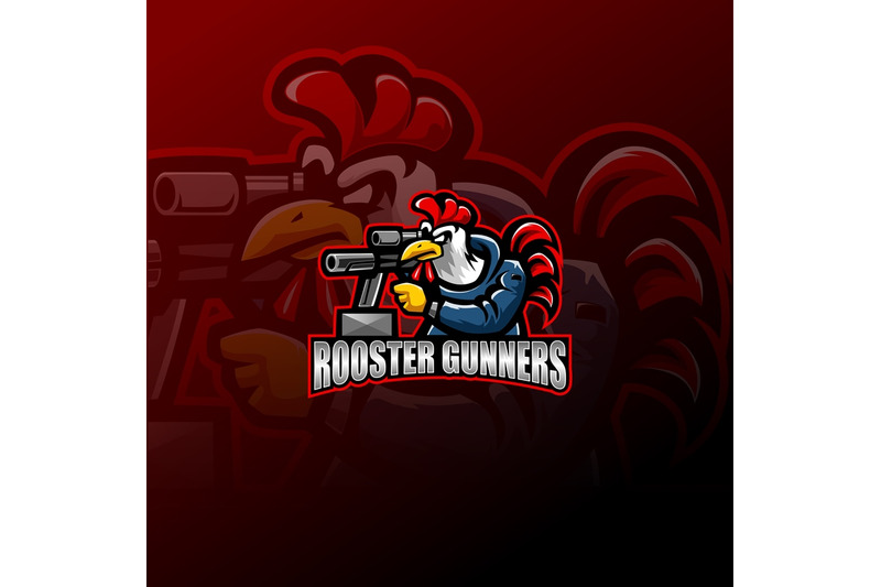 rooster-gunners-mascot-logo-design