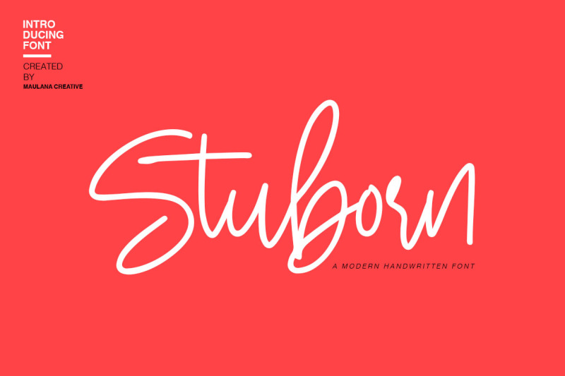 stuborn-modern-handwritten-font