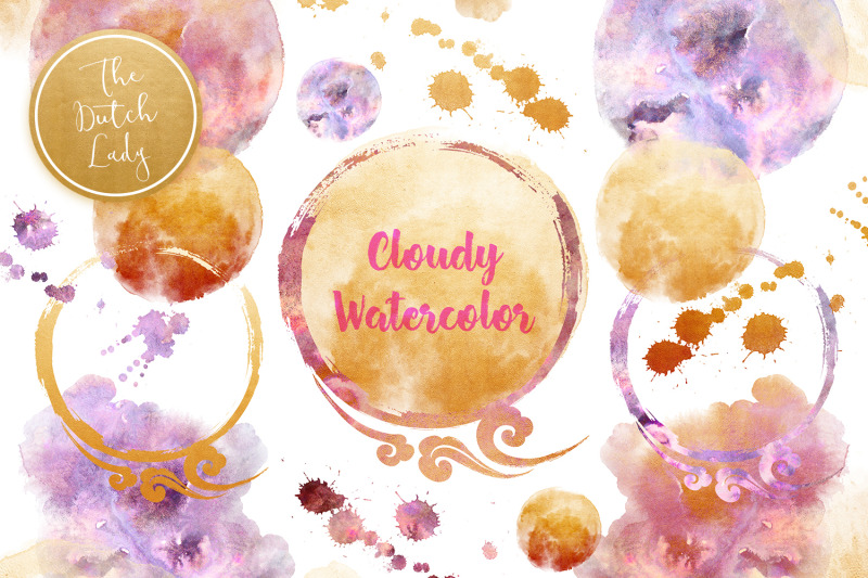 cloudy-watercolor-ink-clipart-set