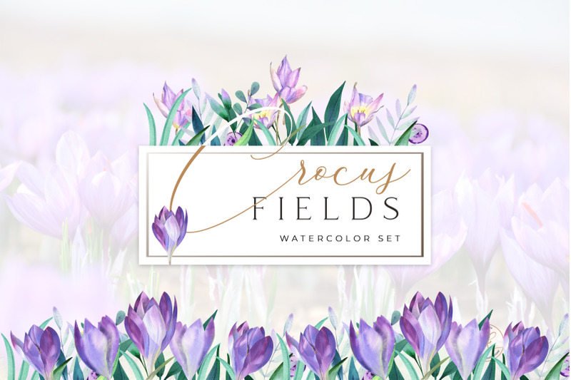 spring-crocus-flowers-watercolor-set