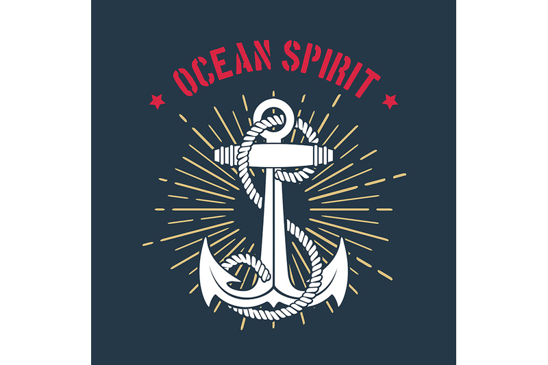 nautical-marine-emblem-of-anchor-and-wording-ocean-spirit