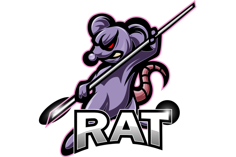 kungfu-rat-esport-mascot-logo-design