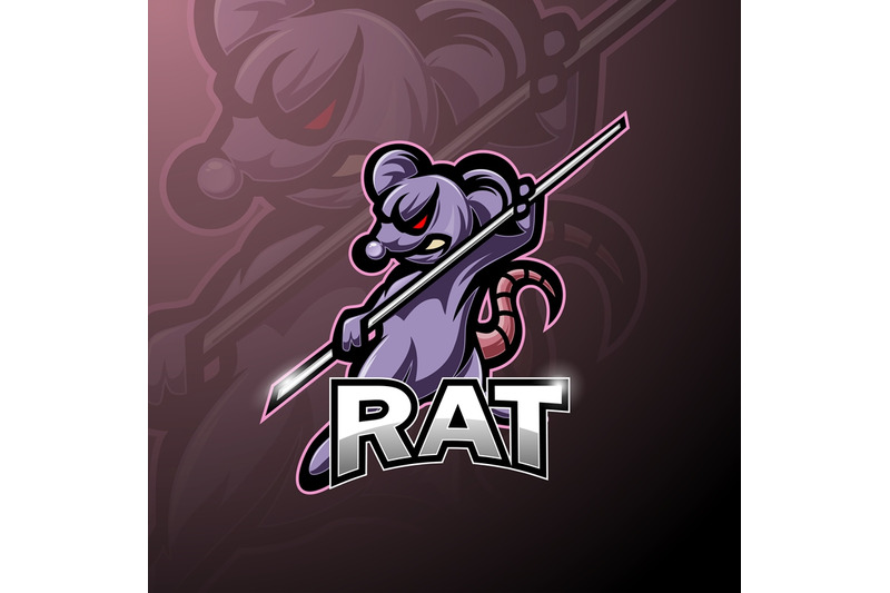 kungfu-rat-esport-mascot-logo-design