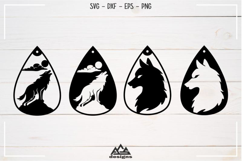 wolf-earring-svg-design