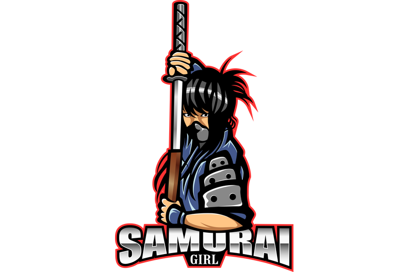 samurai-girl-esport-mascot-logo