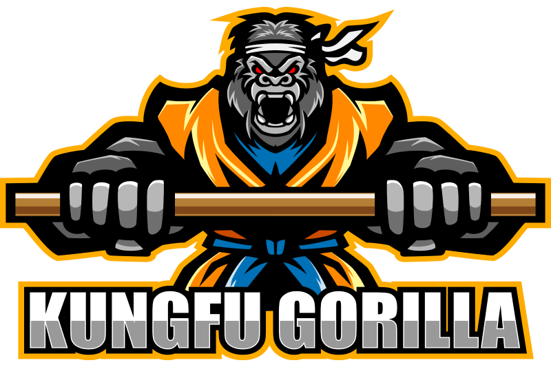 kungfu-gorilla-esport-mascot-logo