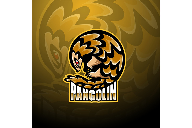 pangolin-esport-mascot-logo-design