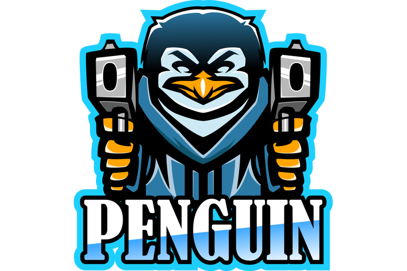 penguin-esport-mascot-logo-design-with-gun