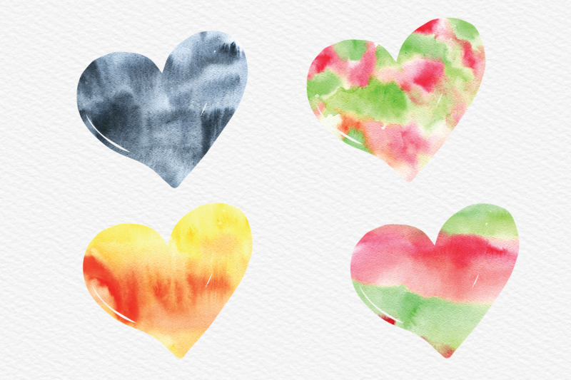 watercolor-hearts-illustrations
