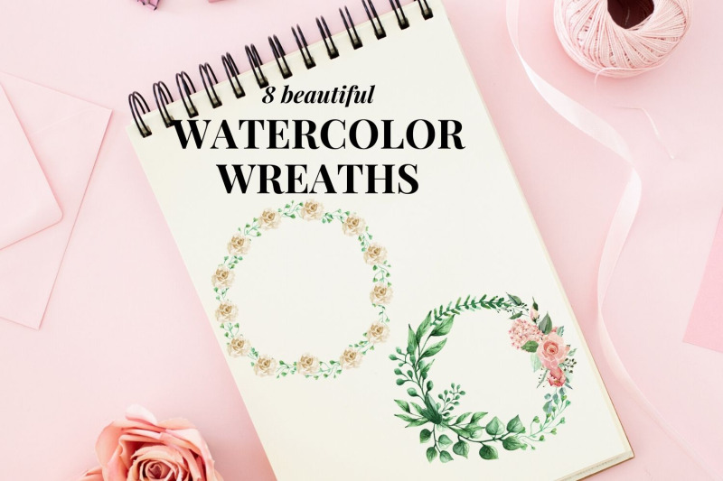 watercolour-leaf-wreaths