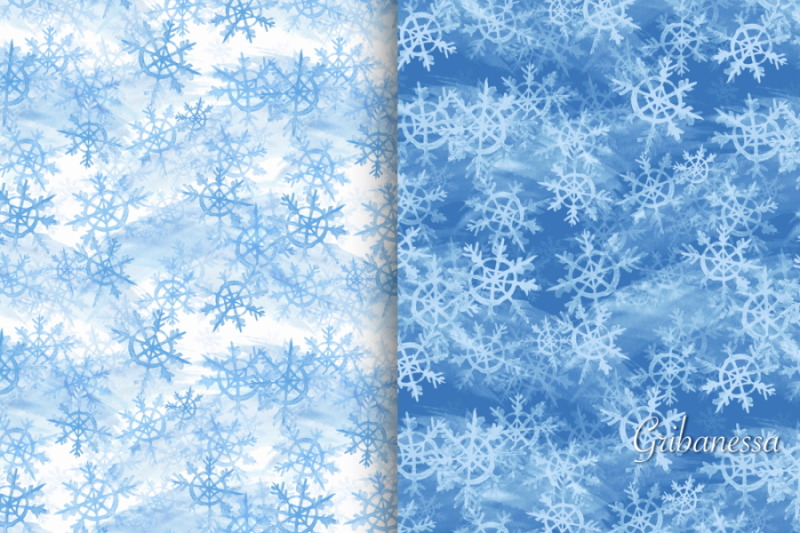 patterns-with-snowflakes-winter-watercolor-background