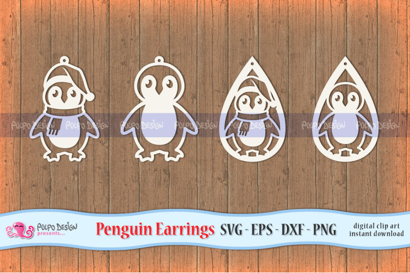 penguin-earring-svg-eps-dxf-and-png
