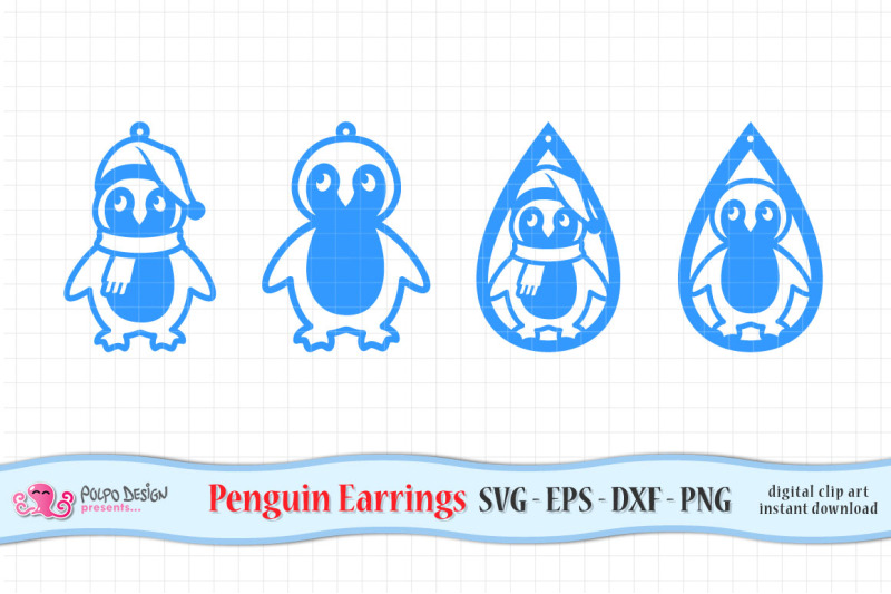 penguin-earring-svg-eps-dxf-and-png