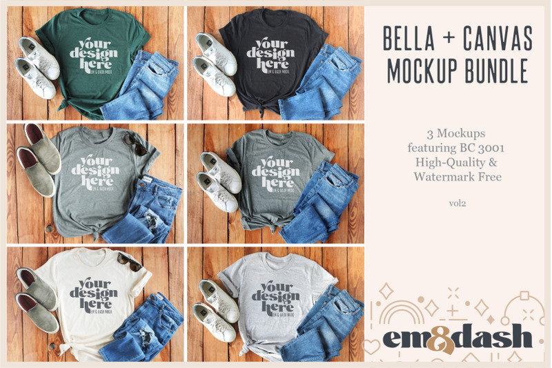 bella-canvas-3001-t-shirt-mockup-bundle-vol2