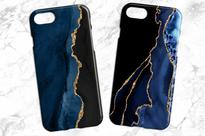 navy-and-gold-agate-watercolor-textures
