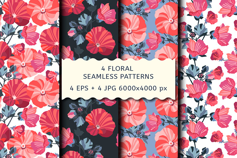 art-floral-vector-seamless-patterns