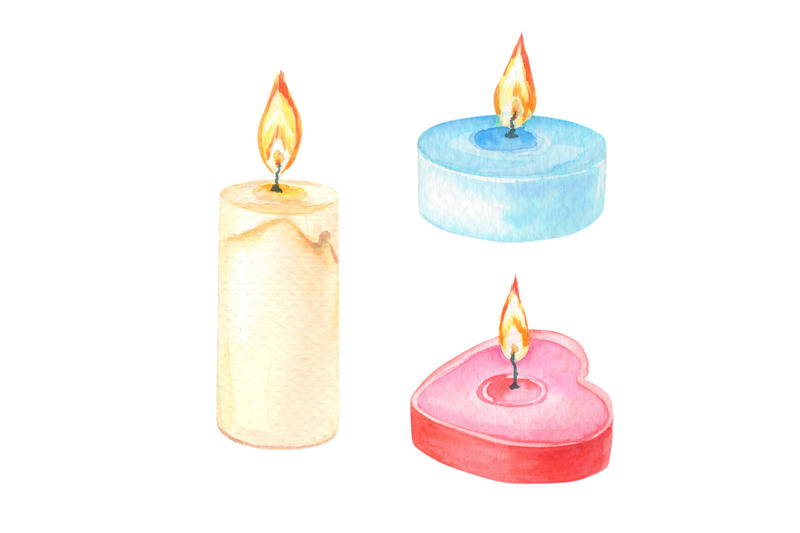 watercolor-set-of-candles