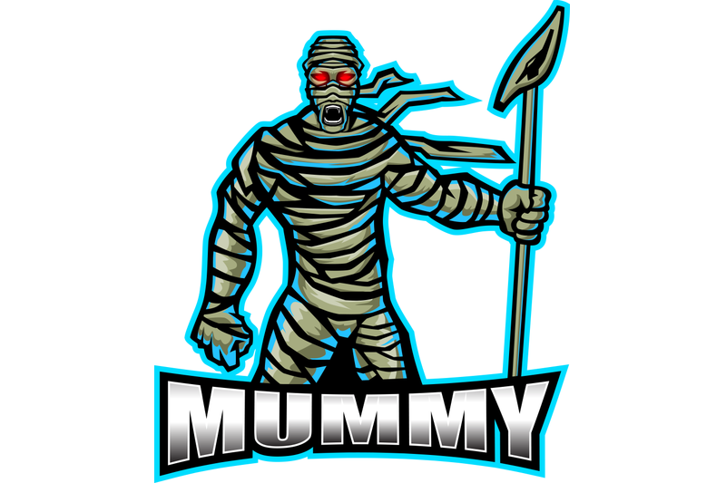 mummy-esport-mascot-logo-design