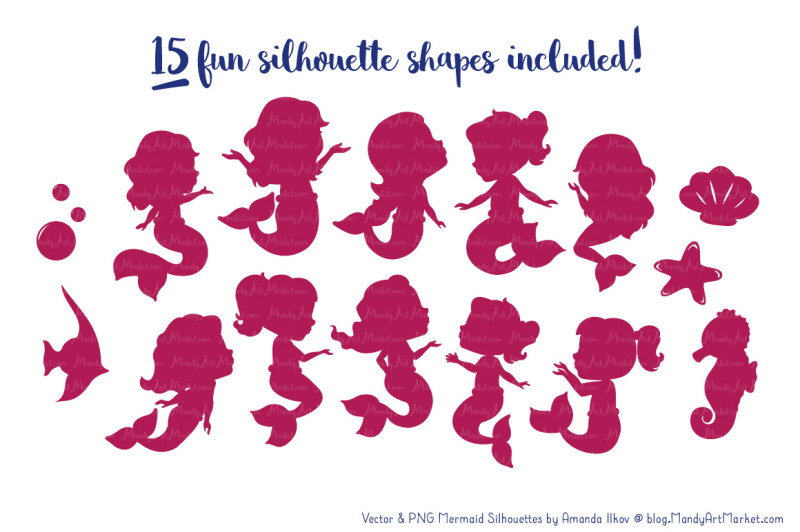 sweet-mermaid-silhouettes-vector-clipart-in-jewel