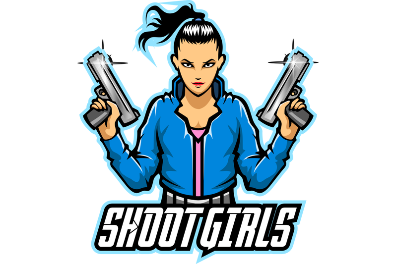 shoot-girl-esport-mascot-logo