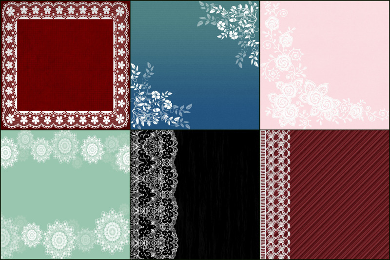 lace-and-floral-edged-digital-papers