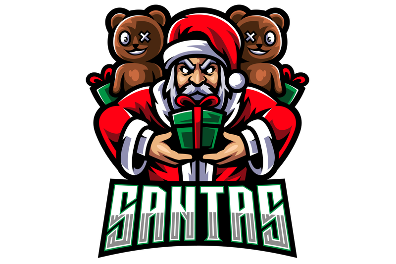 santa-sport-mascot-logo-design