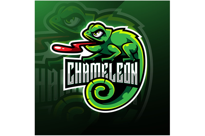 chameleon-esport-mascot-logo-design
