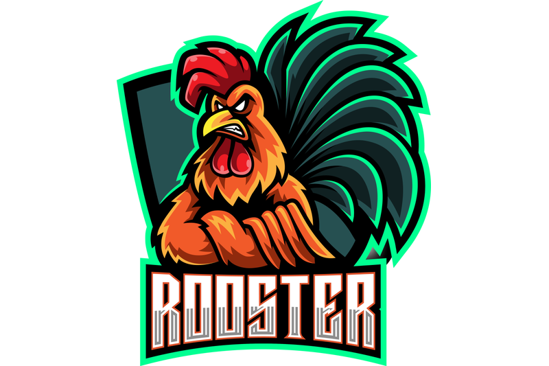 rooster-esport-mascot-logo-design